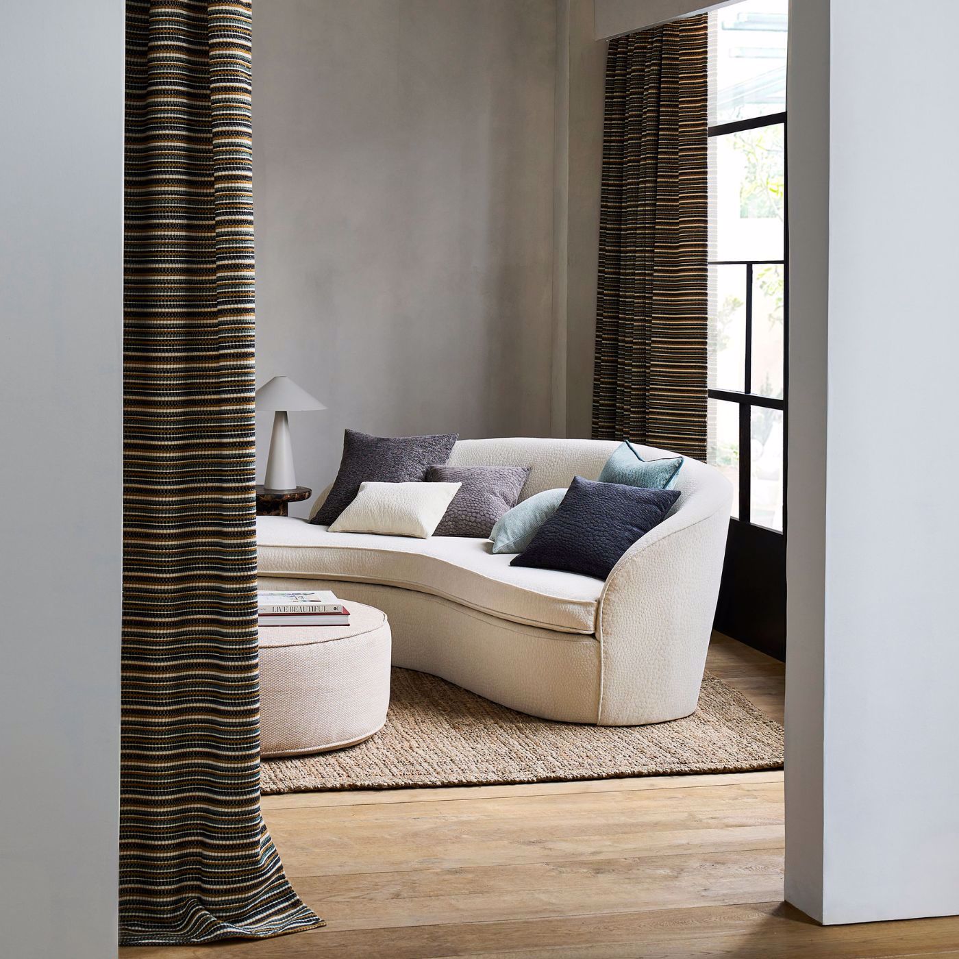 Clarke & Clarke Astraea Ebony Fabric by the Metre