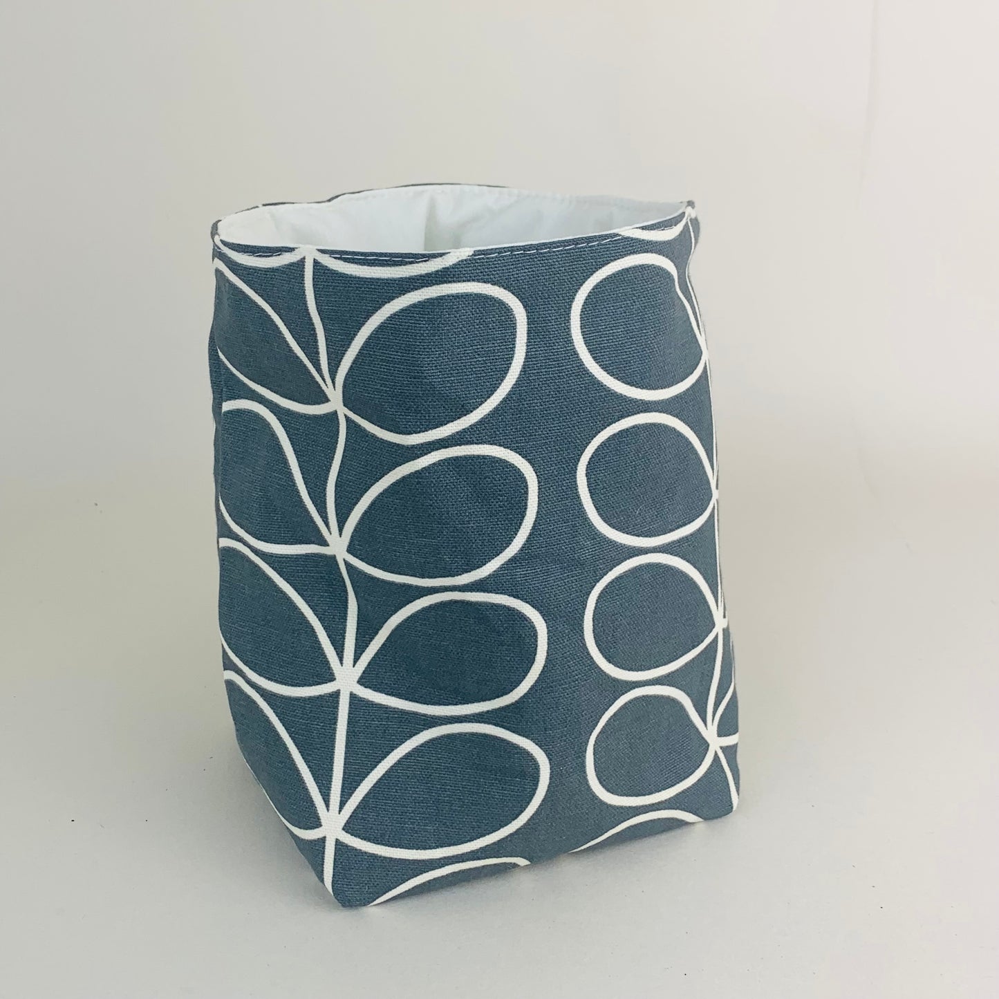Grey Stem Orla Kiely Plant Pot Covers: Retro Decor, Multiple Sizes