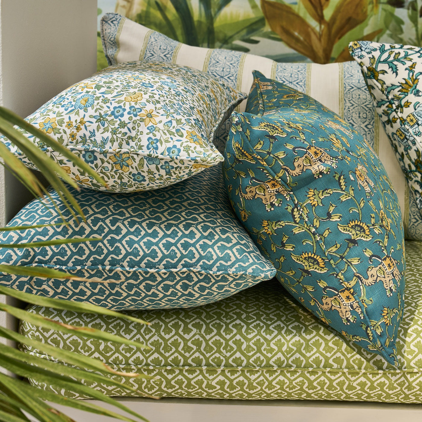 Clarke & Clarke Hathi Teal Roman Blind