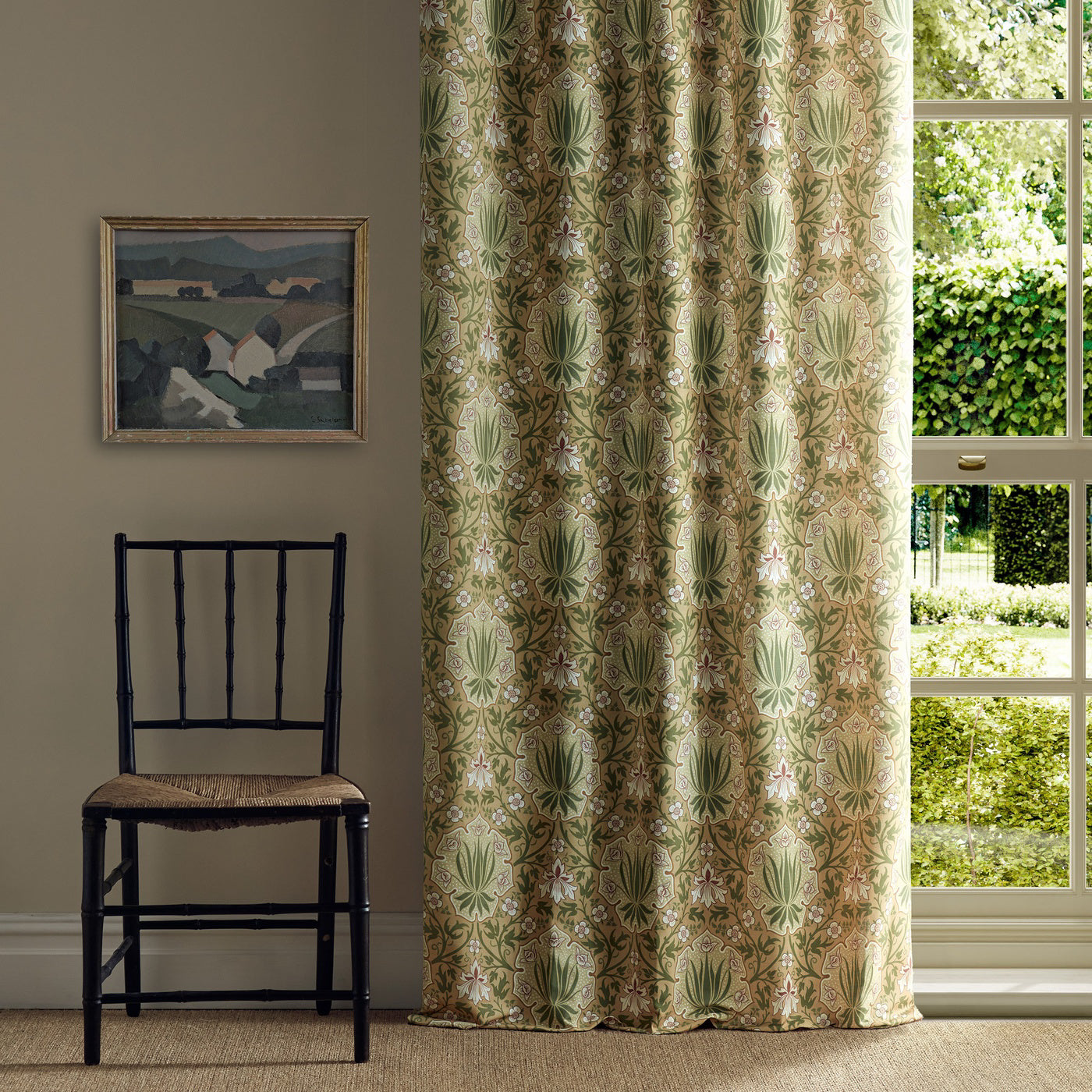 Morris Iris & Rose Gold Fabric By The Metre