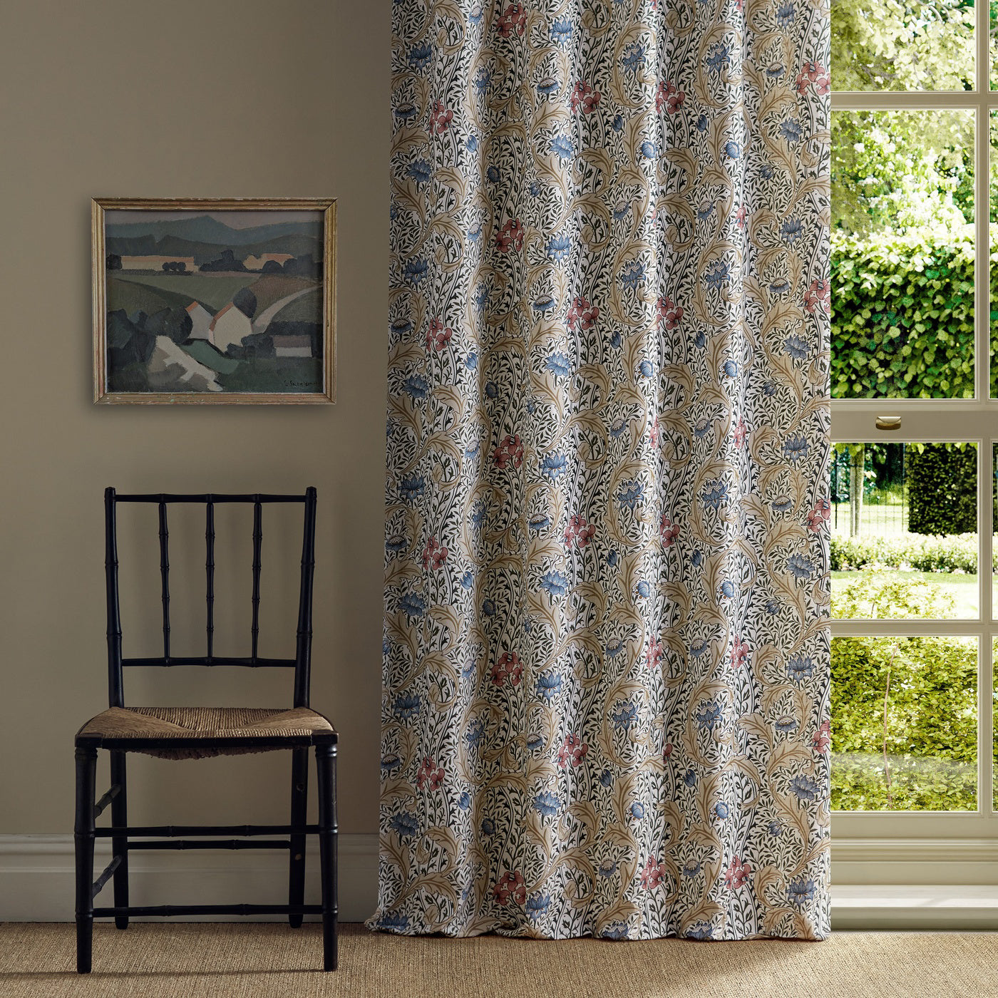 Morris Wild Tulip & Vine Multi Roman Blind