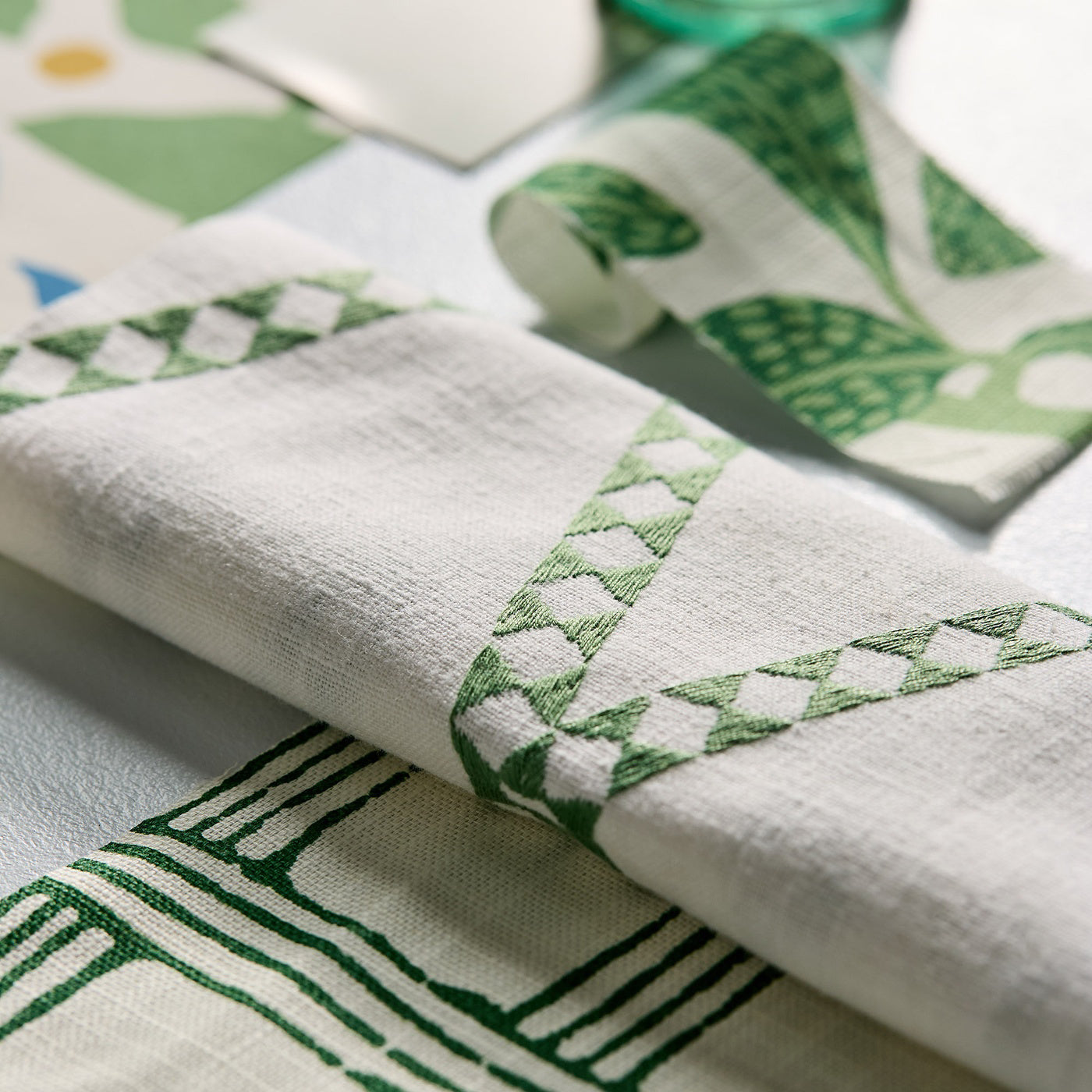 Scion Fretwork Print Forest Roman Blind