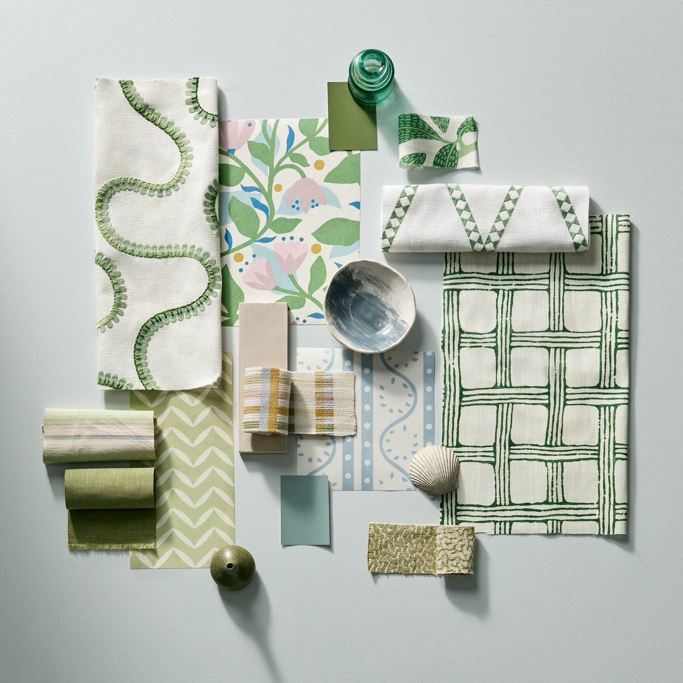 Scion Fretwork Print Forest Roman Blind
