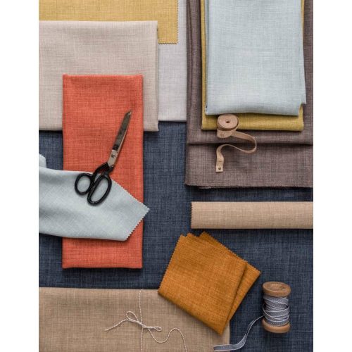 Clarke & Clarke Linoso Fabric - Truffle | Made to Measure Roman Blinds