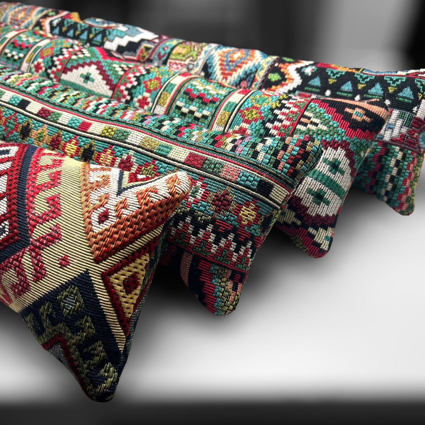 Draught Excluder Woven Kilim Fabric, Wheat Weighted, Custom Sizes, Energy Saving , Draft Stopper, Home decor