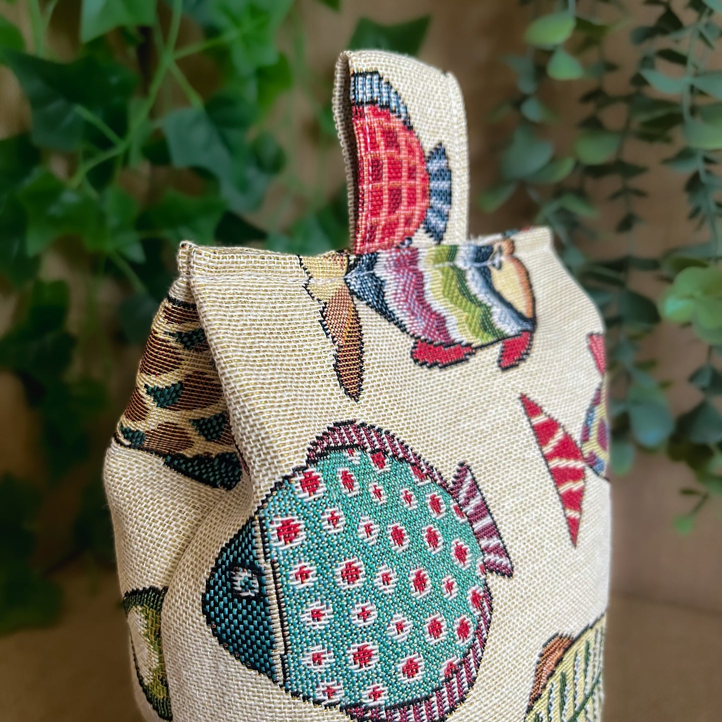 Large Tapestry Fish Fabric Door Stop: Nautical Style Rustic Home Decor (Filled or Fill at Home)