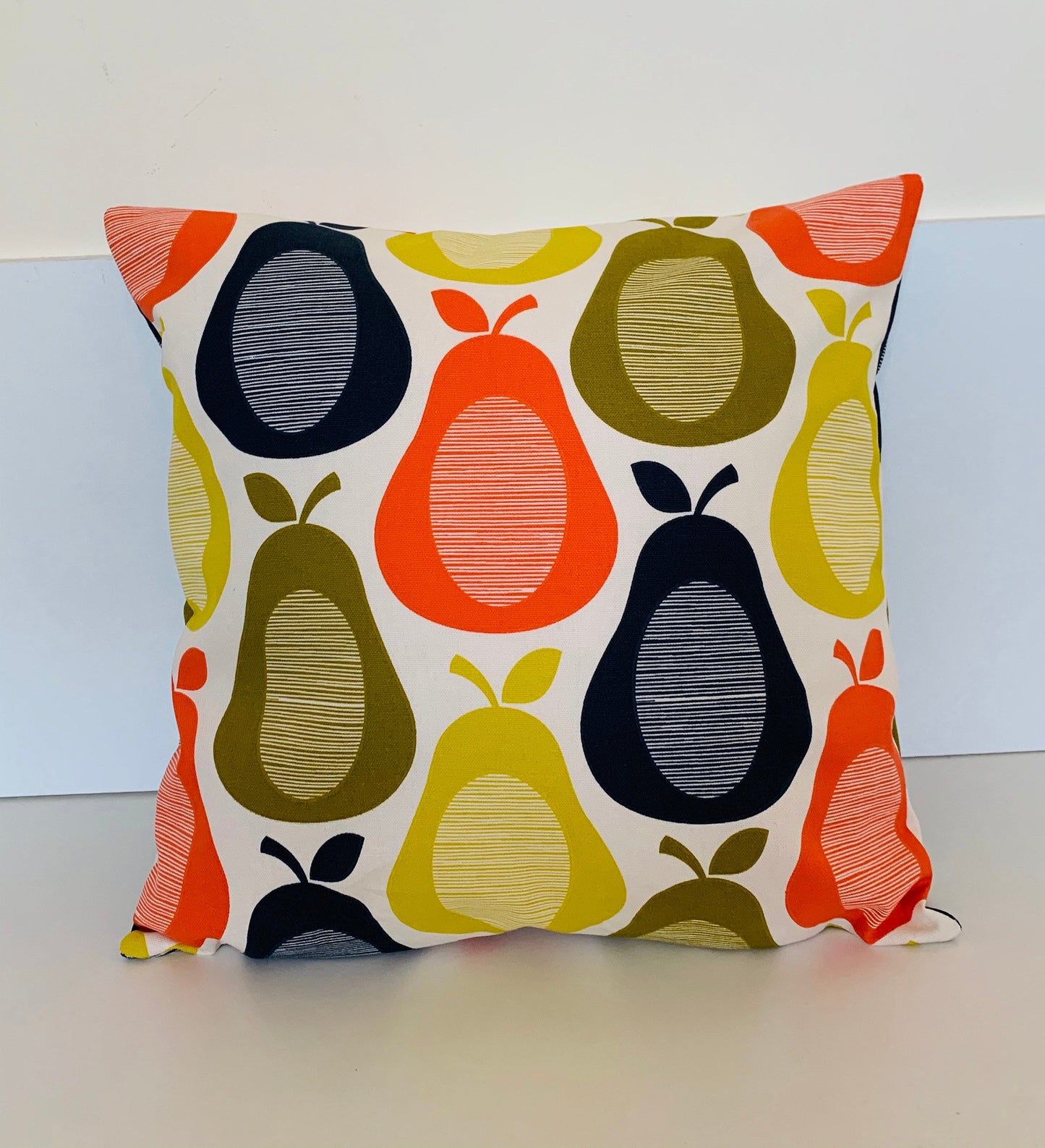 Colorful Pear Retro Cushion Covers - Orla Kiely Fabric Scatter Cushions