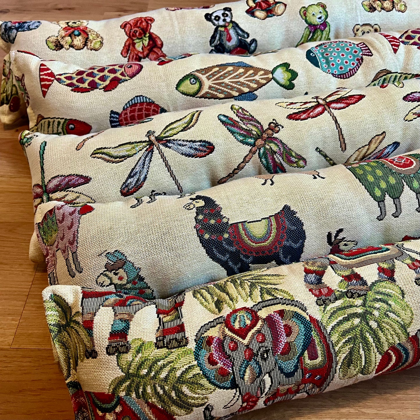 Deep Purple Woodland Hares Draught Excluder – Handmade in 70-200cm Length