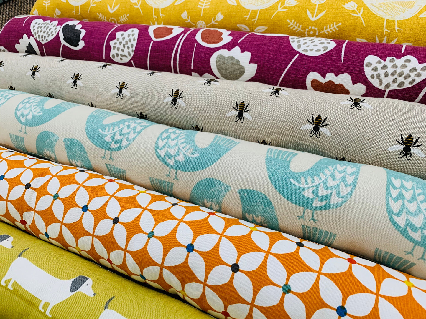 Stag Print Draught Excluder – Weighted, Rustic Farmhouse Decor