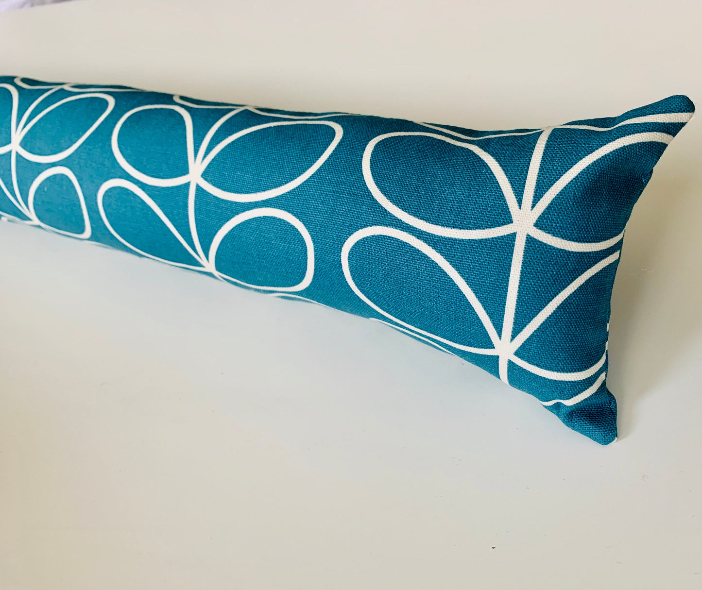 Teal Blue Stem Orla Kiely Draught Excluder – Weighted, Retro Decor