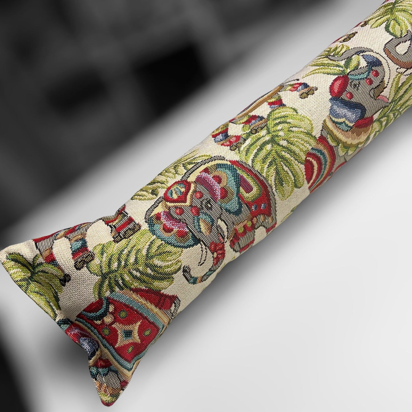 Elephant Tapestry Draught Excluder – Handmade Farmhouse Décor