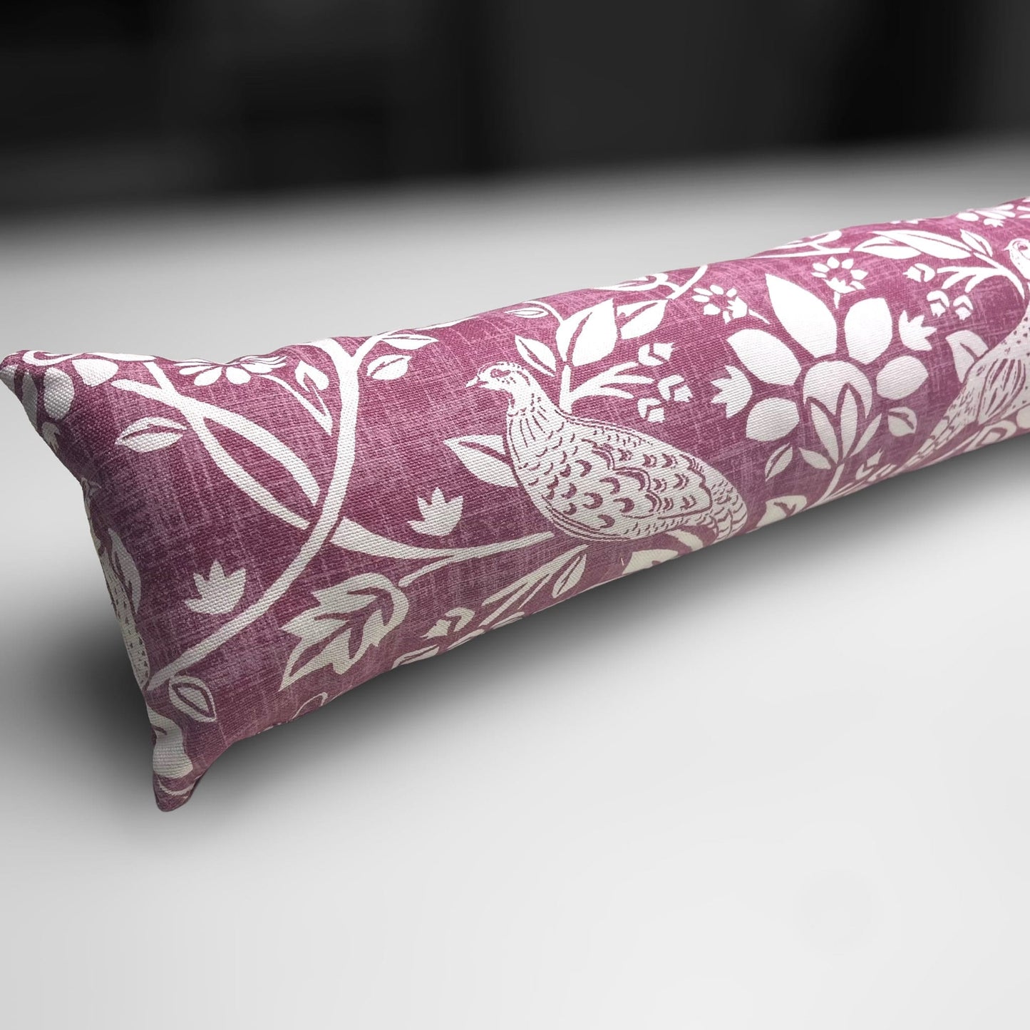 Deep Purple Woodland Hares Draught Excluder – Handmade in 70-200cm Length