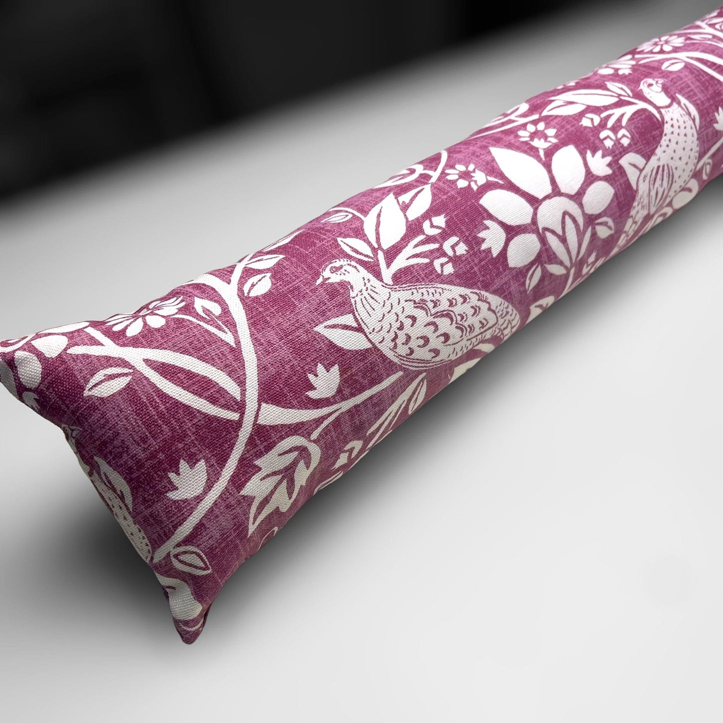 Deep Purple Woodland Hares Draught Excluder – Handmade in 70-200cm Length