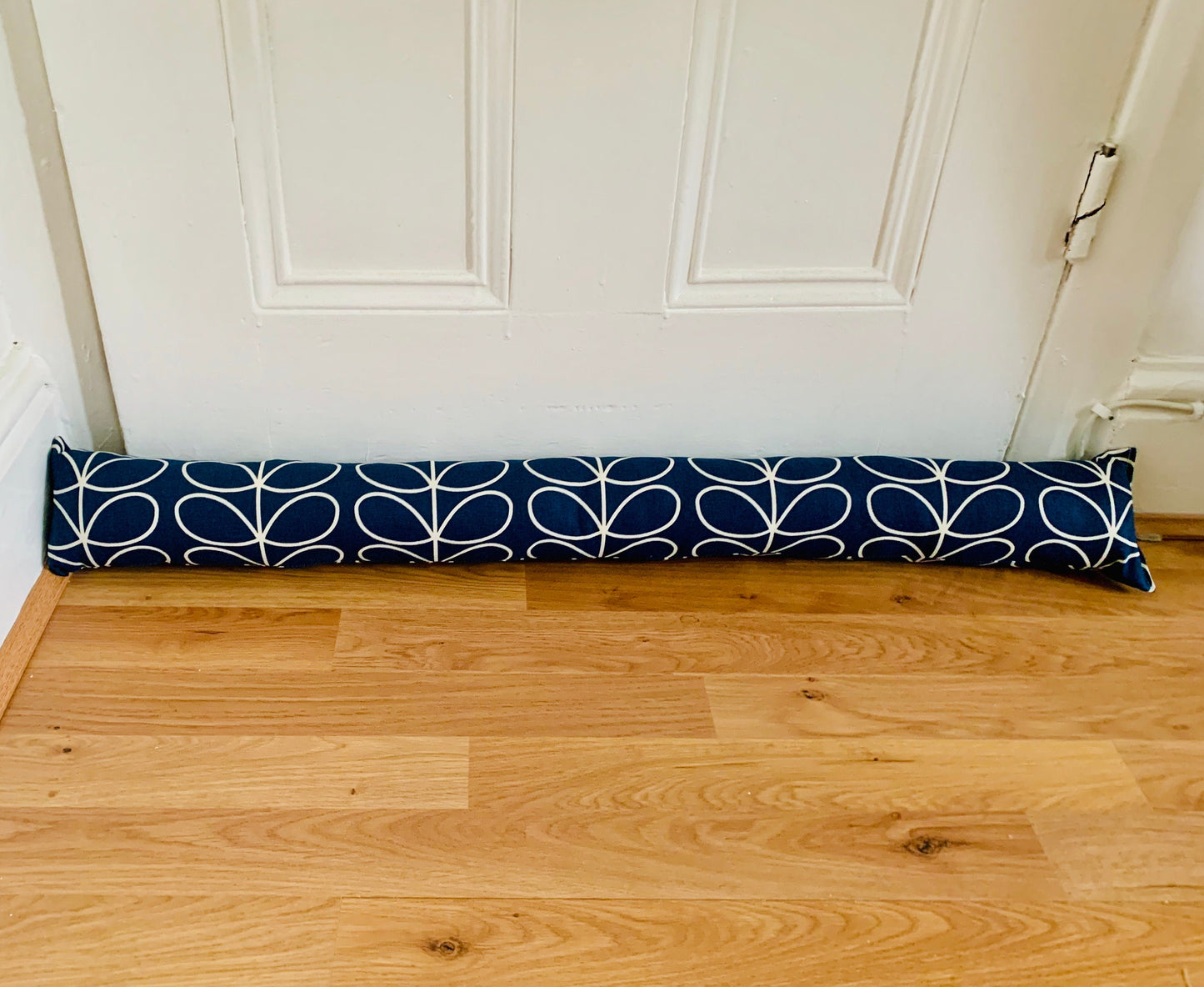 Navy Blue Stem Orla Kiely Heavy Draught Excluder – Retro Decor