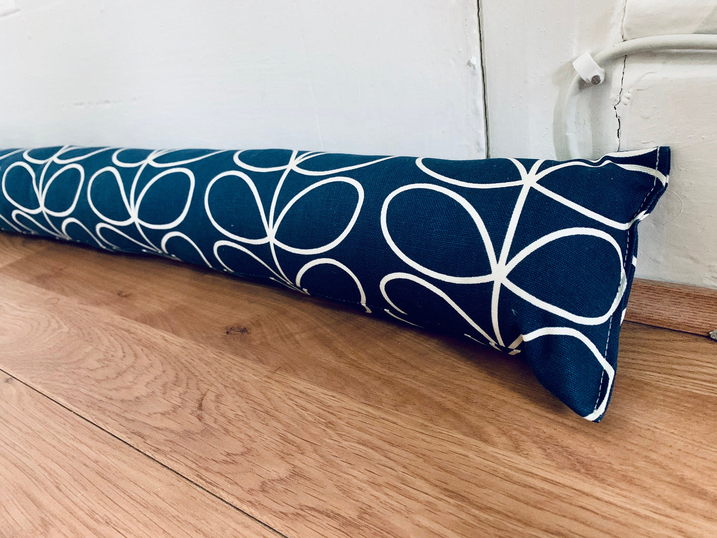 Navy Blue Stem Orla Kiely Heavy Draught Excluder – Retro Decor