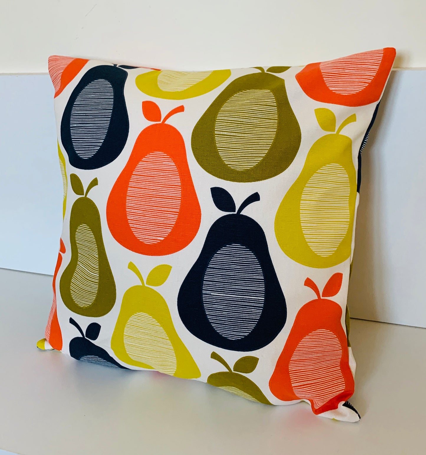 Colorful Pear Retro Cushion Covers - Orla Kiely Fabric Scatter Cushions