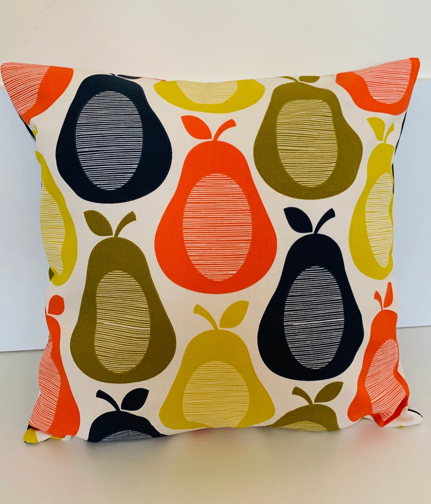 Colorful Pear Retro Cushion Covers - Orla Kiely Fabric Scatter Cushions