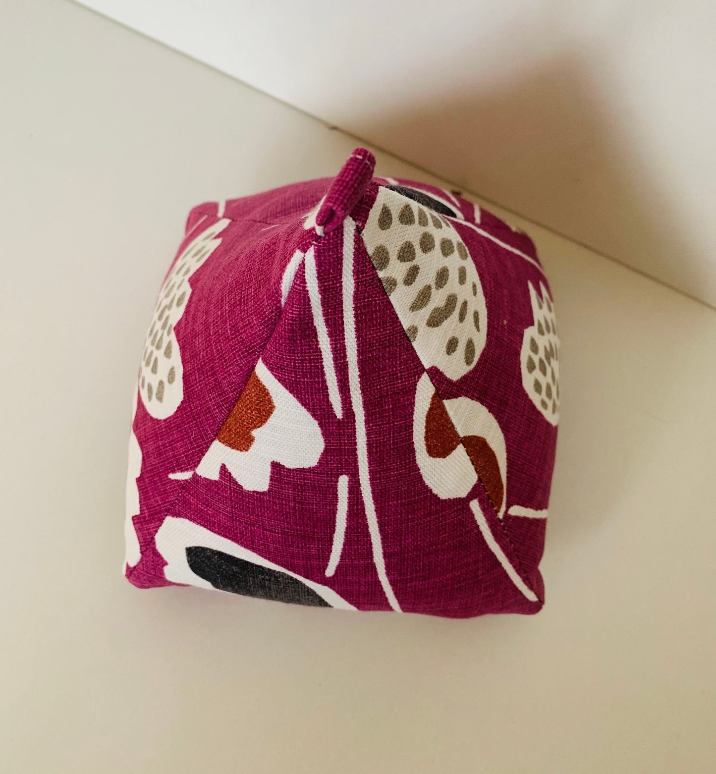 Deep Purple Scandi Floral Doorstop: Nordic Home Decor