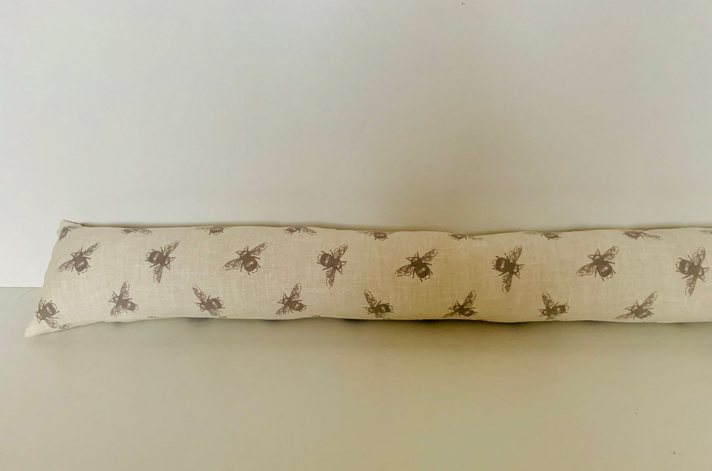 Ivory Bee Printed Linen Heavy Draught Excluder – Farmhouse Decor