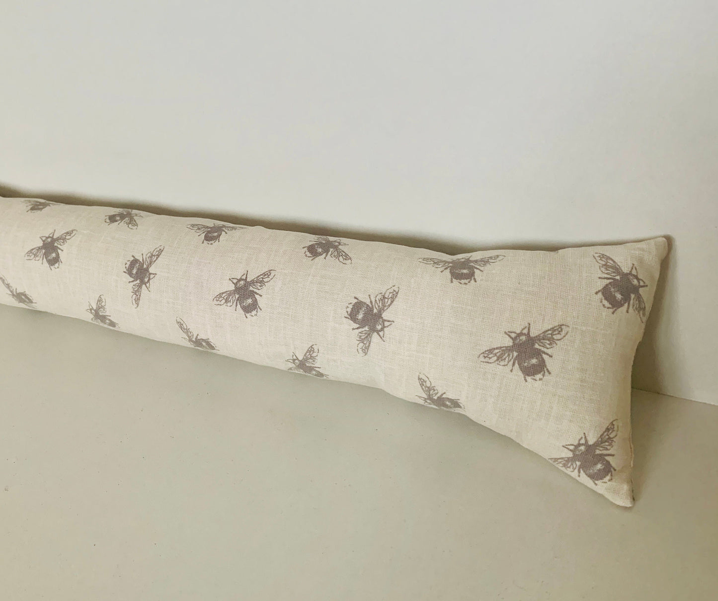 Ivory Bee Printed Linen Heavy Draught Excluder – Farmhouse Decor
