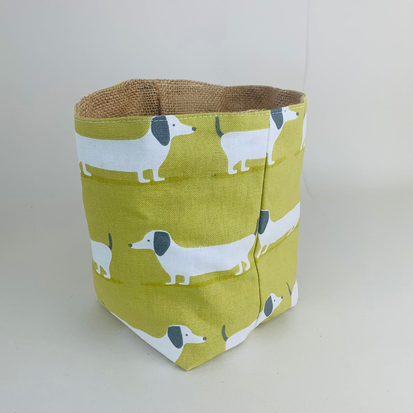 Yellow Dachshund Plant Pot Covers: Farmhouse Decor, Multiple Sizes