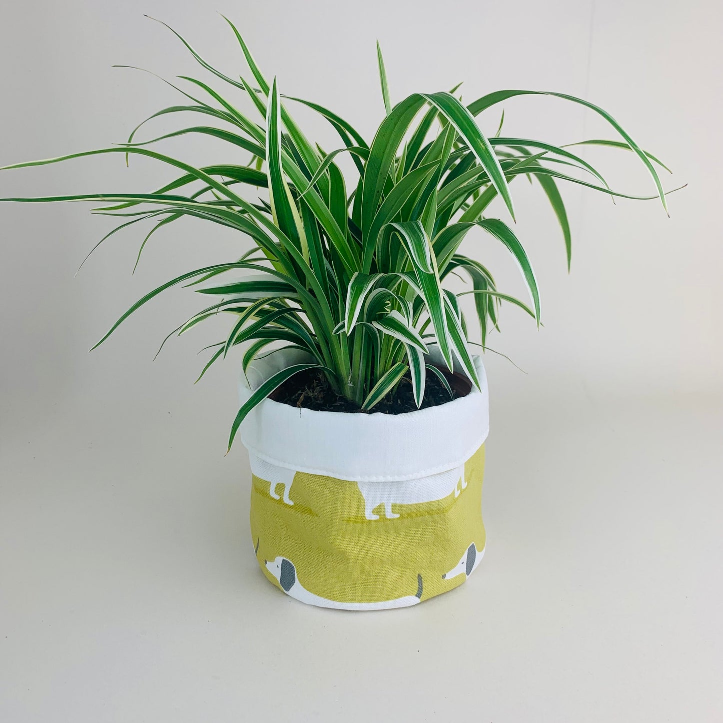 Yellow Dachshund Plant Pot Covers: Farmhouse Decor, Multiple Sizes