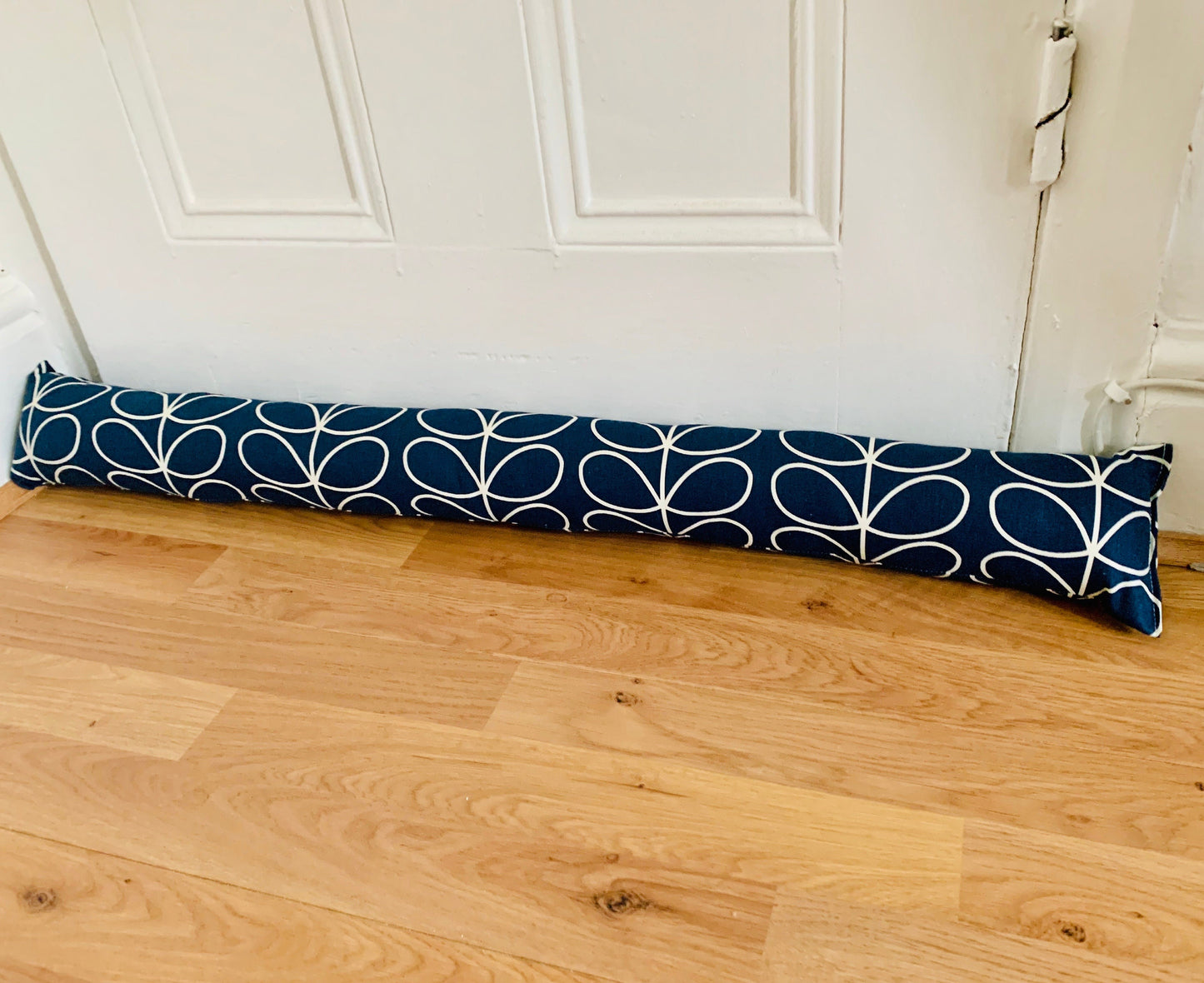 Navy Blue Stem Orla Kiely Heavy Draught Excluder – Retro Decor