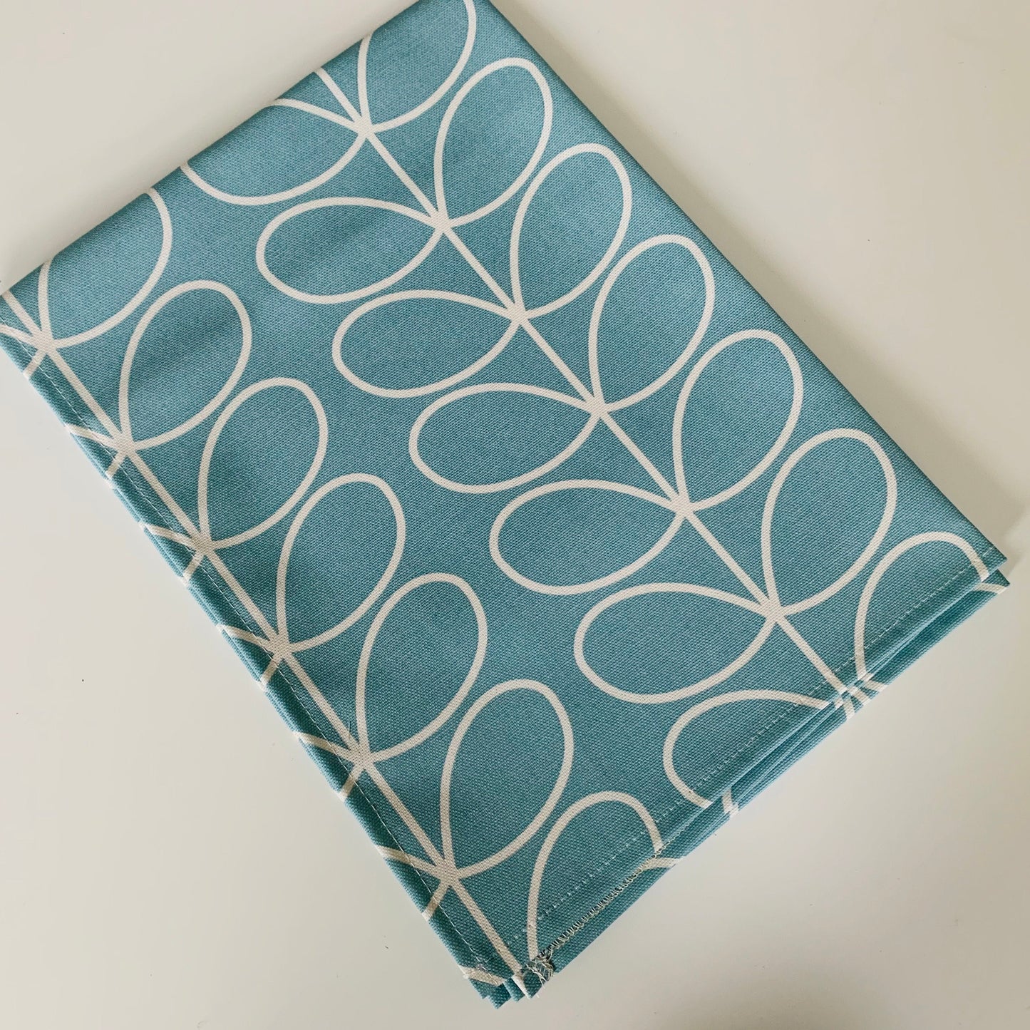 Orla Kiely Powder Blue Stem Tea Towels: Retro Kitchen Decor