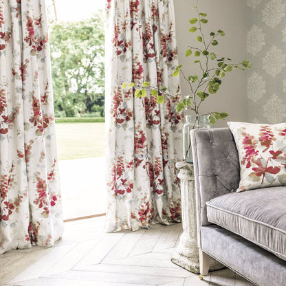 Sanderson Delphiniums Indigo Roman Blind