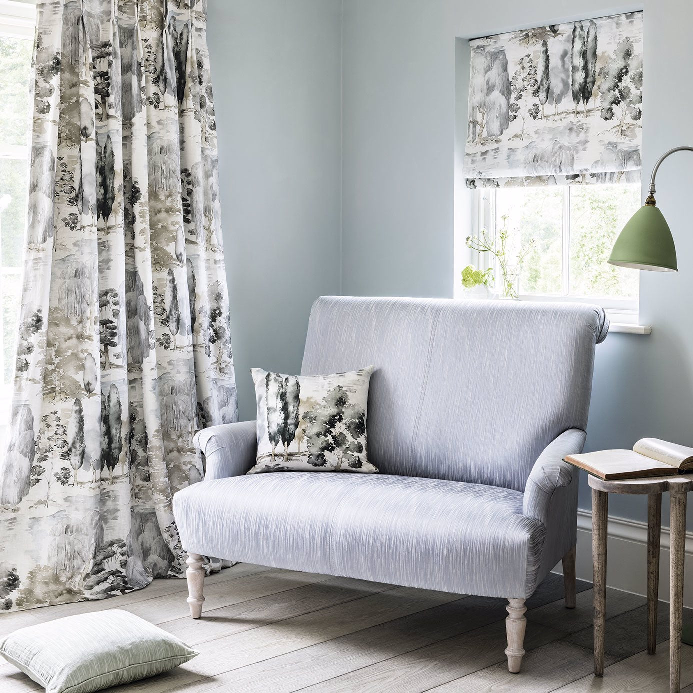 Sanderson Waterperry Indigo Roman Blind