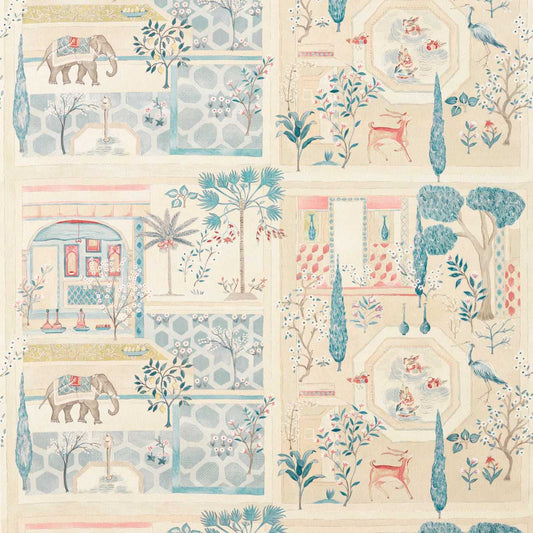 Sanderson Sultan`S Garden Ruby/Teal Roman Blind