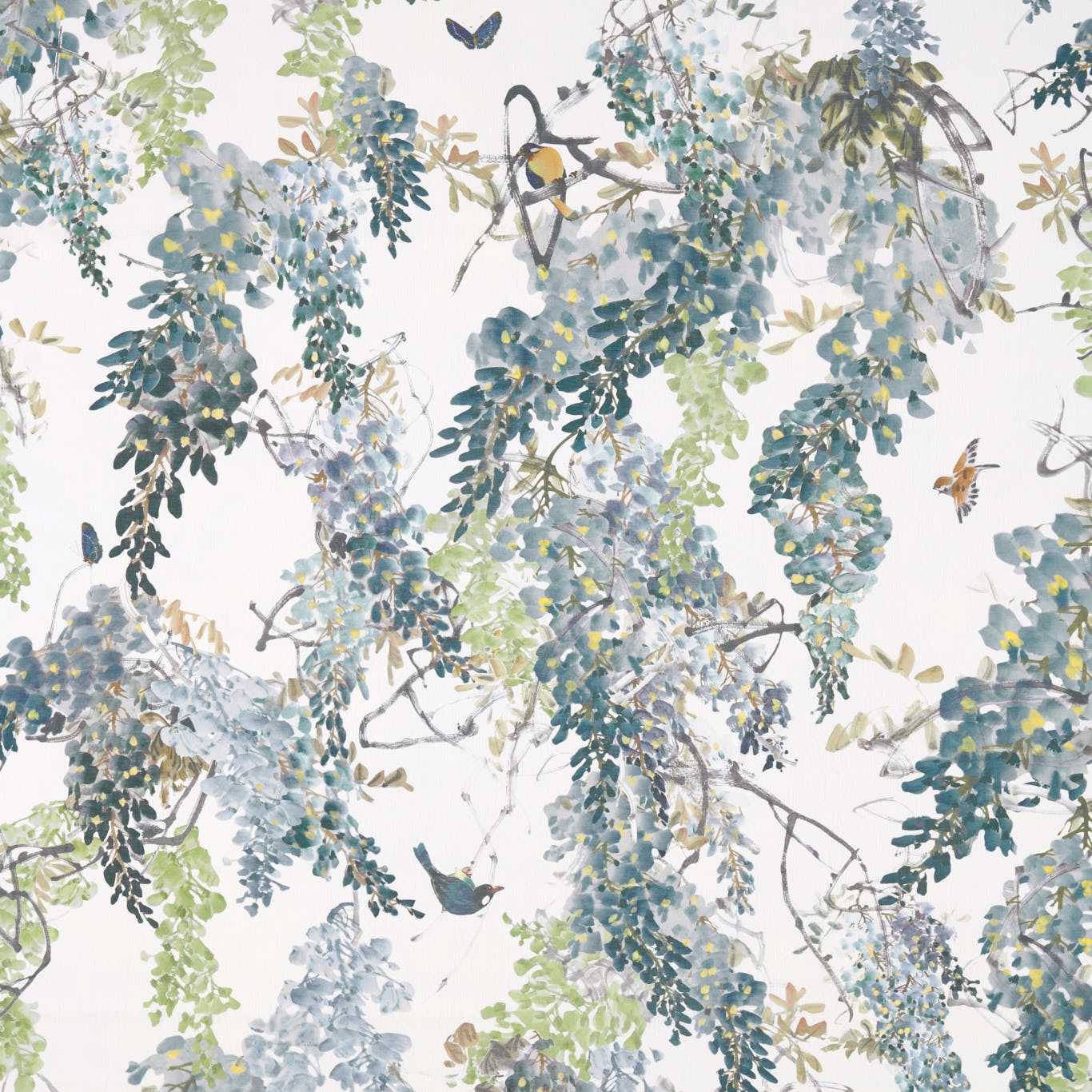 Sanderson Wisteria Falls Mineral Roman Blind