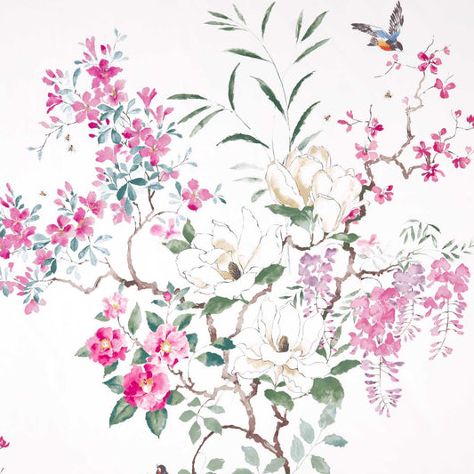 Sanderson Magnolia & Blossom Blossom/Leaf Roman Blind
