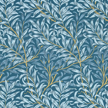 Willow Boughs Denim Roman Blind by William Morris