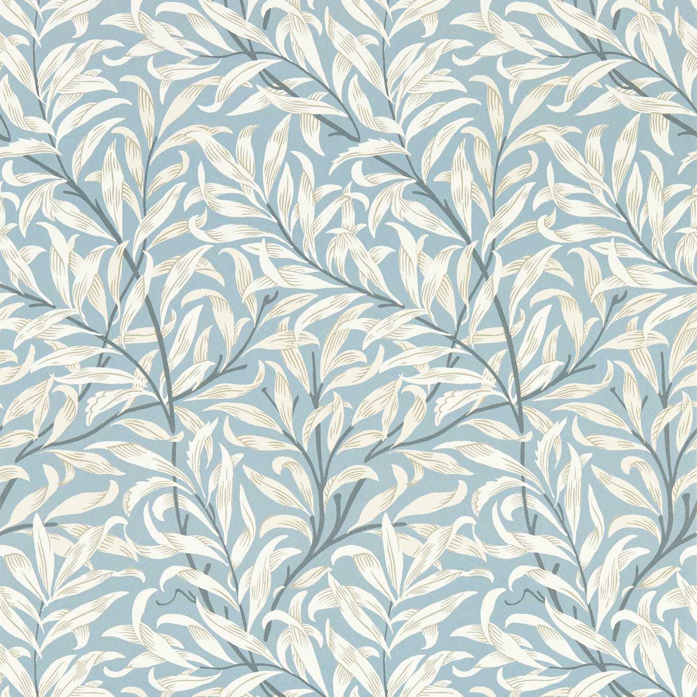 Willow Boughs Dove Roman Blind by William Morris