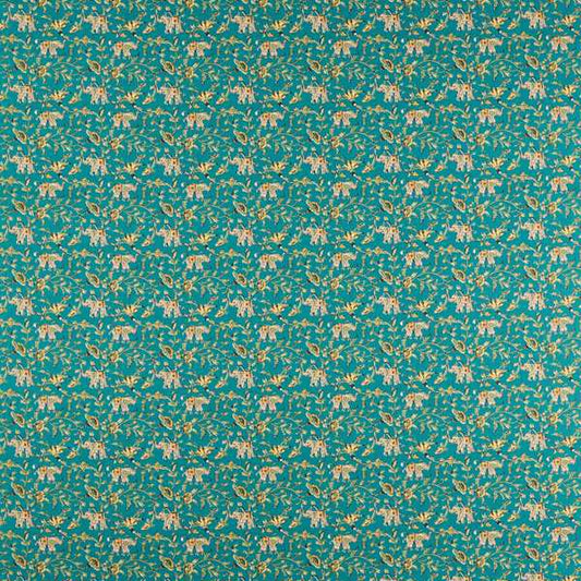 Clarke & Clarke Hathi Teal Fabric by the Metre