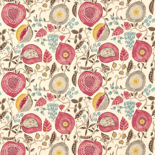 Sanderson Peas & Pods Cherry/Linen Roman Blind