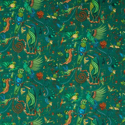 Clarke & Clarke Quetzal Velvet Teal Roman Blinds | Made to Measure
