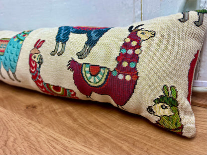 Llama Tapestry Heavy Draught Excluder – Whimsical Home Decor