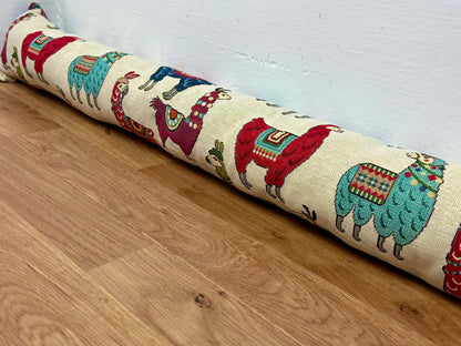 Llama Tapestry Heavy Draught Excluder – Whimsical Home Decor