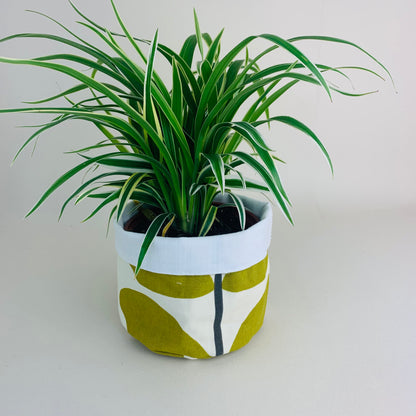 Olive Stem Orla Kiely Plant Pot Covers: Retro Decor, Multiple Sizes