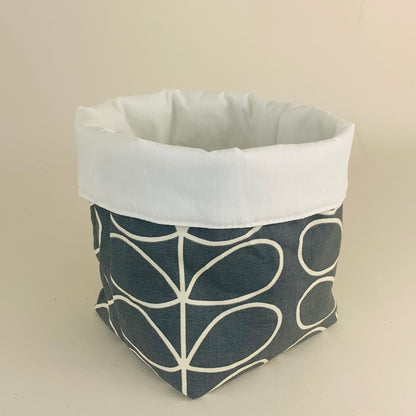 Grey Stem Orla Kiely Plant Pot Covers: Retro Decor, Multiple Sizes