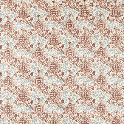 Morris Persian Tulip Umber/Mineral Blue Roman Blind