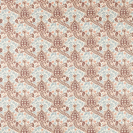Morris Persian Tulip Umber/Mineral Blue Roman Blind