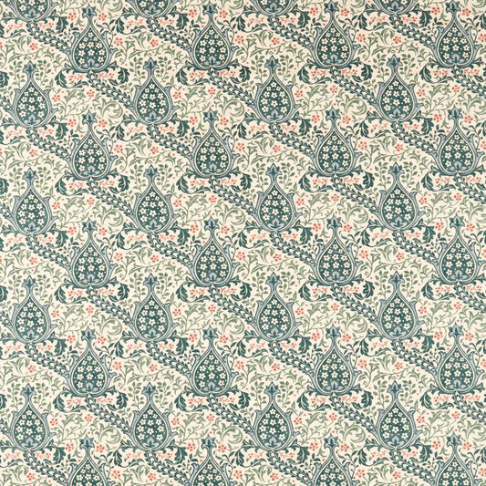 Morris Persian Tulip Teal Roman Blind