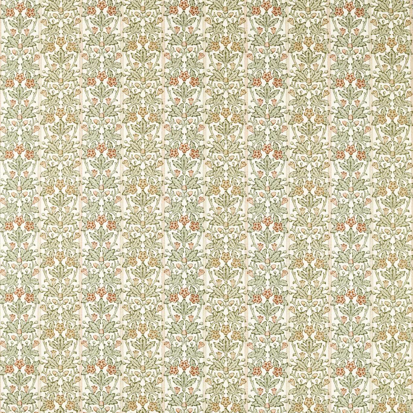 Morris Oak & Blossom Chestnut/Primrose Roman Blind