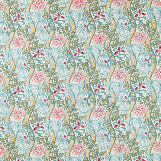 Morris Cornflower Rose/Woad Roman Blind