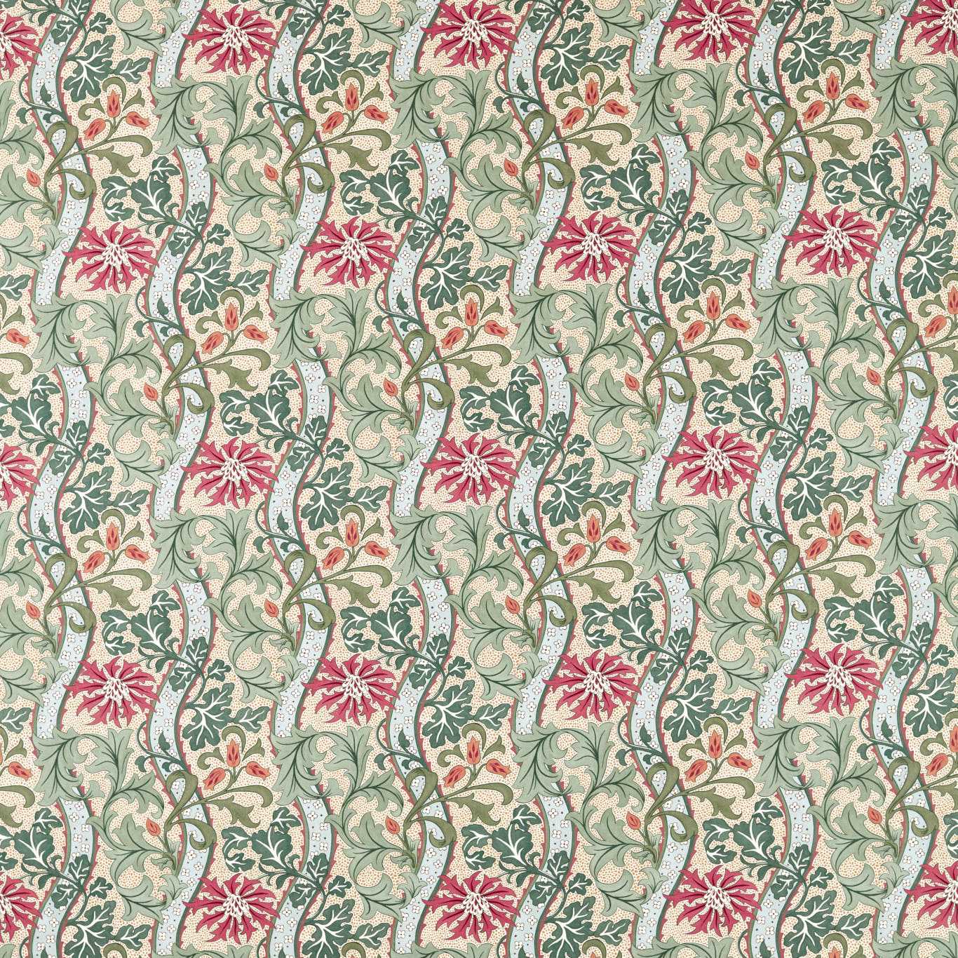 Morris Cornflower Russet/Forest Roman Blind