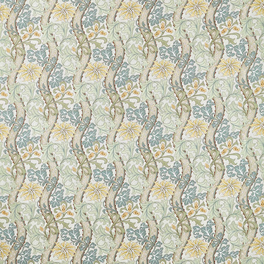 Morris Cornflower Lemon/Sage Roman Blind