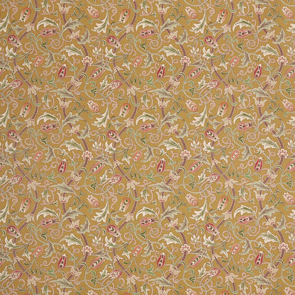 Morris Scrolling Tulip Gold Roman Blind